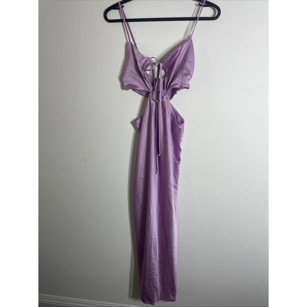 NWT Show Me Your MuMu Lilac Luxe Satin Codie Cutout Dress Sz S msrp $154 - Picture 8 of 11